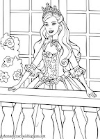 Sketsa Mewarnai Gambar Barbie Aurora Princess