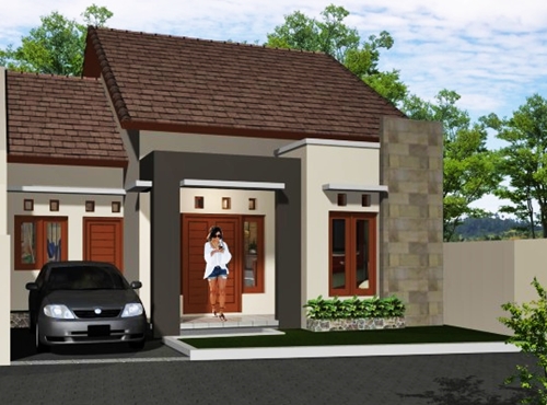 rumah 1 lantai minimalis atap kampung