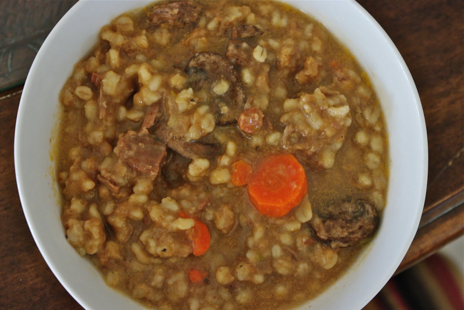 Beef Barley Soup with Mushrooms ⋆ That Which Nourishes