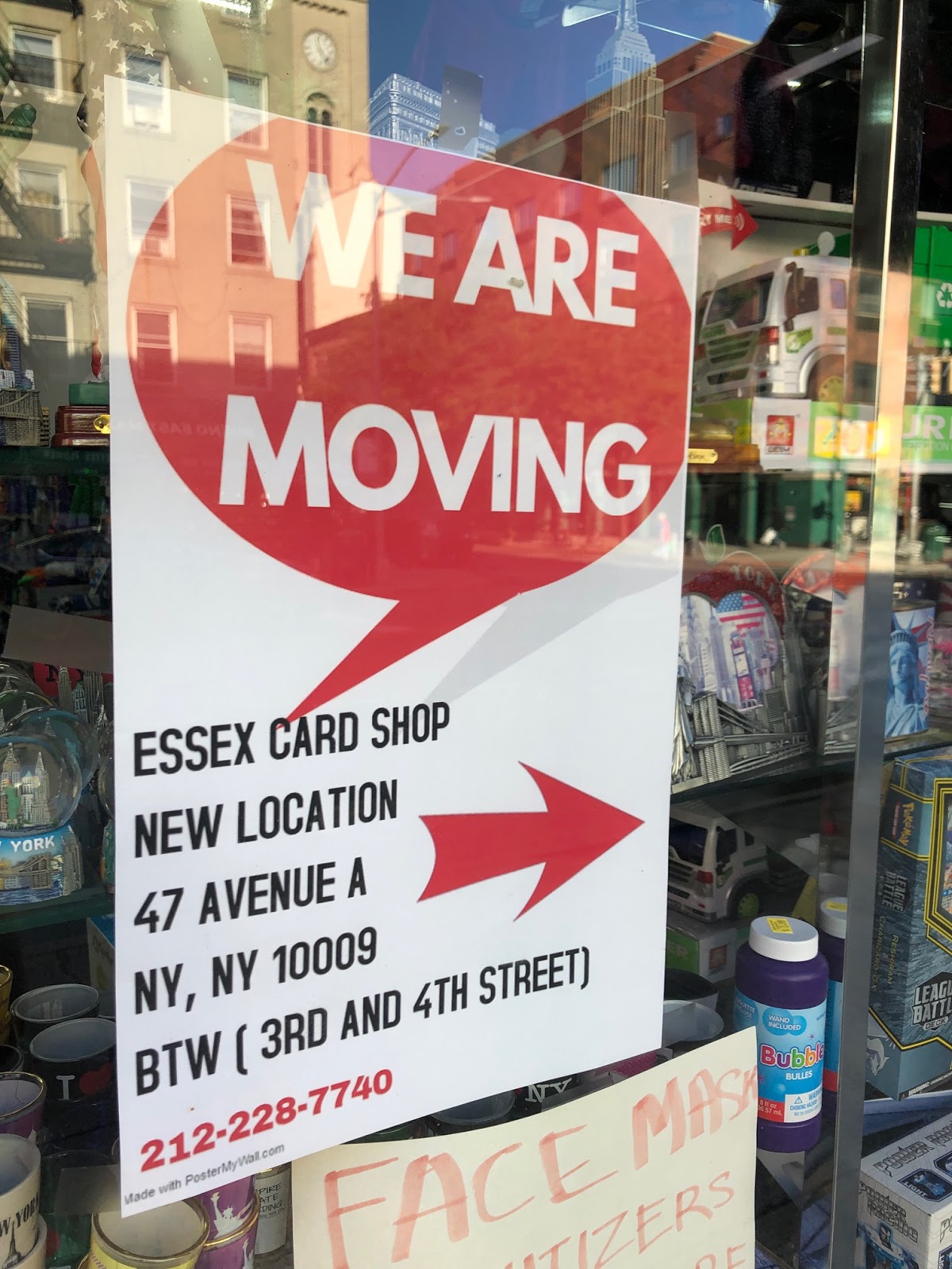 EV Grieve Essex Card Shop is moving to a new space on Avenue A