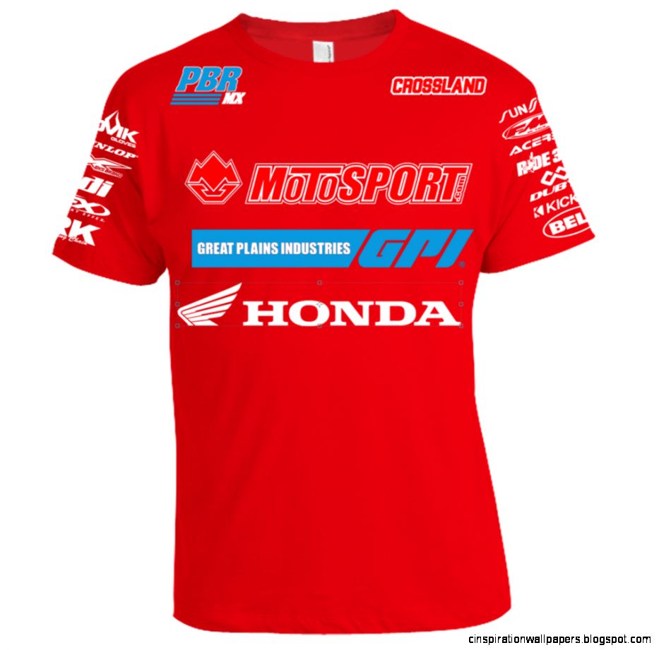 CROSSLANDMOTOSPORTGPIHonda RACING T shirt RED by NovikGloves
