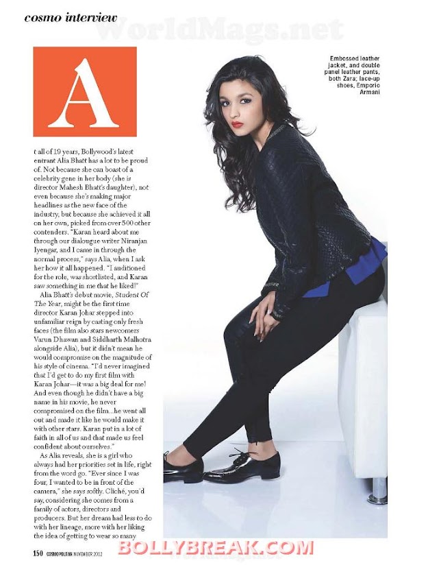 Alia Bhatt Cosmopolitan Magazine - (4) - Alia Bhatt on Cosmopolitan Magazine November 2012