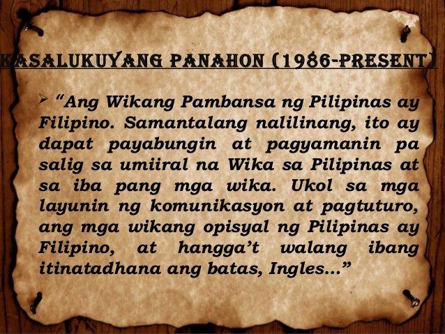 Kalagayan Ng Wikang Filipino Sa Kasalukuyang Panahon Poster F0E