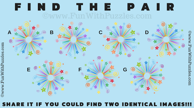 Visual IQ Test: Find the Pair Picture Puzzle for Teens