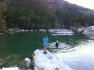 Perdenales Falls State Park and River; favorite swimming spot with children