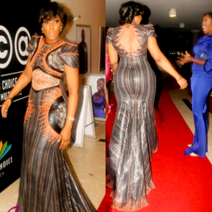 omotola jalade african magic dress