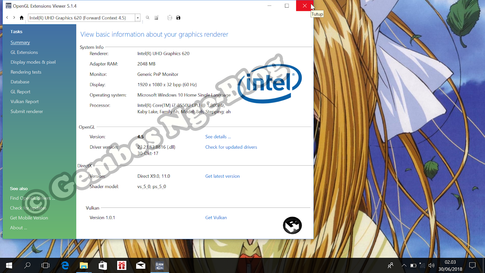 Extends view. Intel HD Graphics 620 тест. Intel UHD Graphics. Intel UHD Graphics 620. OPENGL Extension viewer иконка.