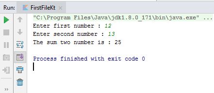 Program to add two numbers in kotlin