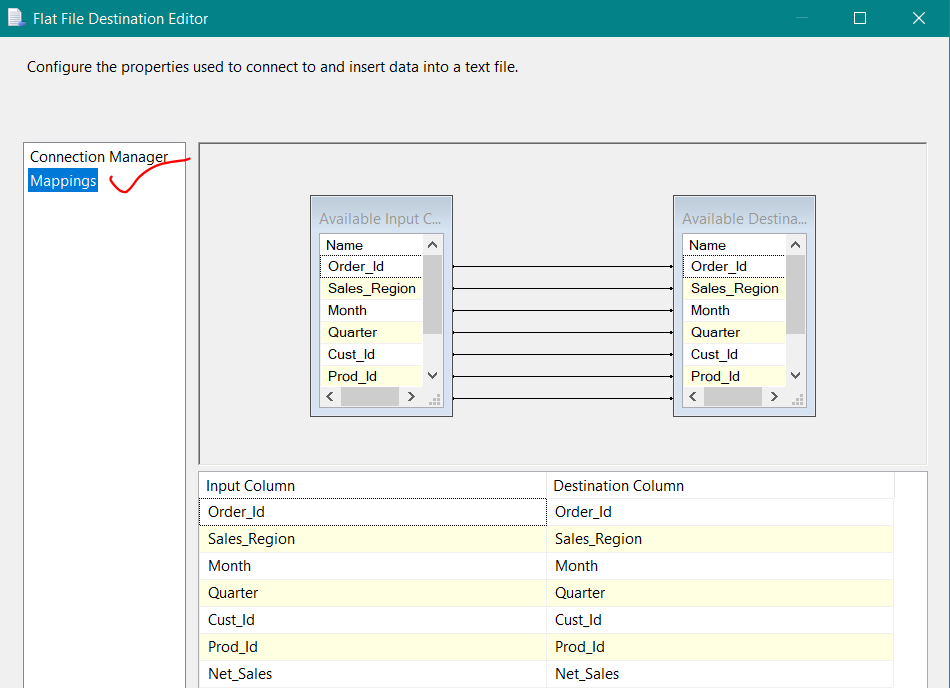 How to Create Multiple Flat File Destinations for each Region Data from