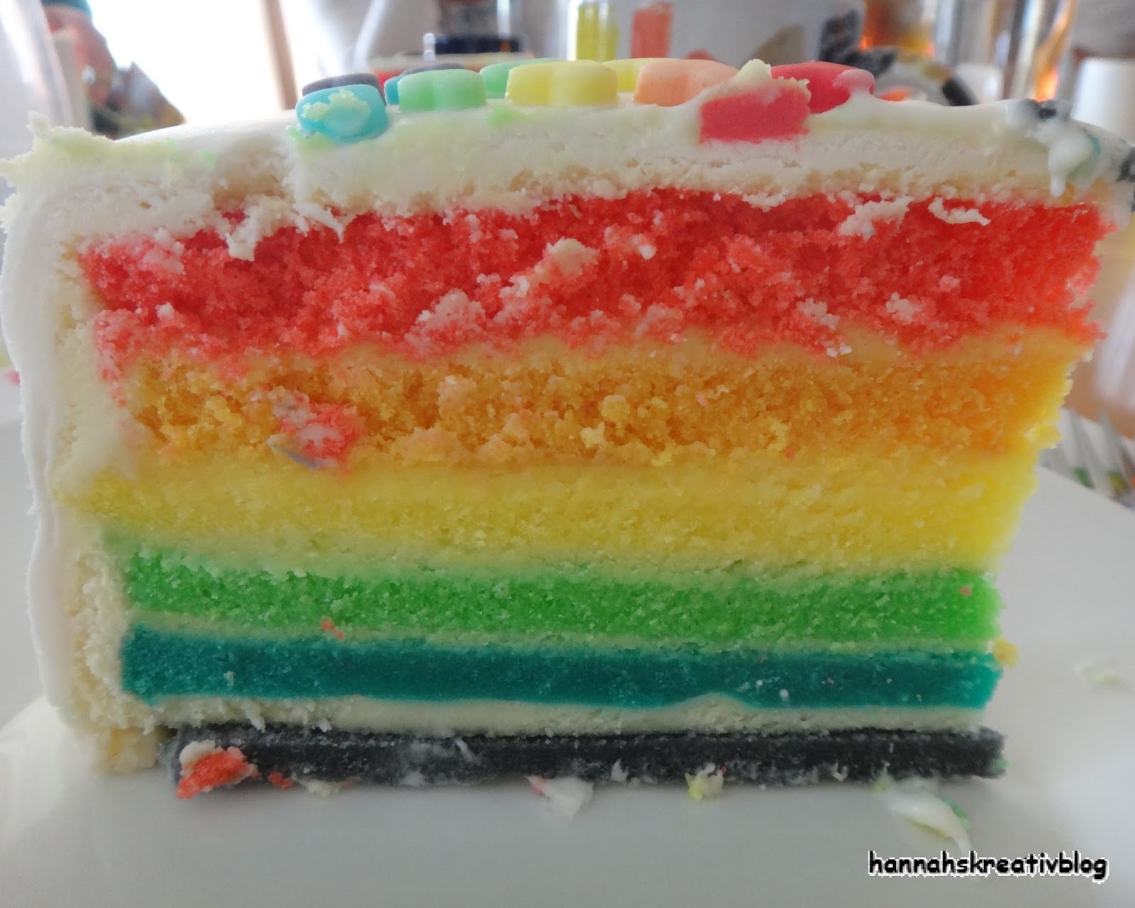 Hannahs Kreativblog: Regenbogentorte