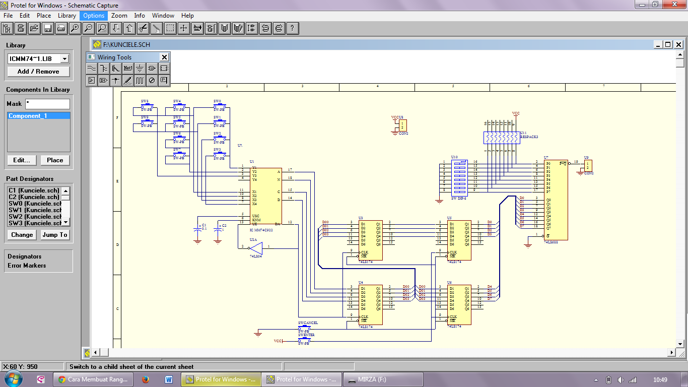 Library editor. Protel.
