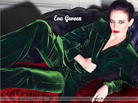 computer wallpaper, eva green, 5221, eva lying on red couch in green dress with tempting style