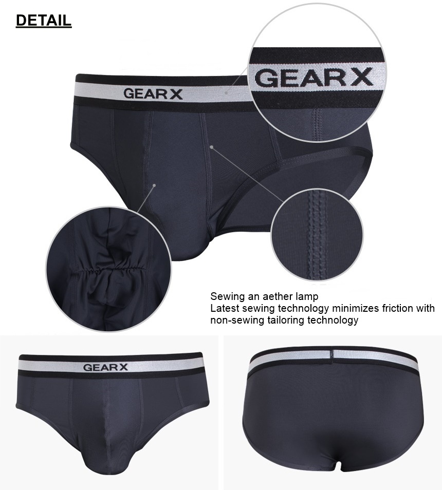 Gearx Mens Functional Underwear Summer 3D Separation Panties Briefs ...