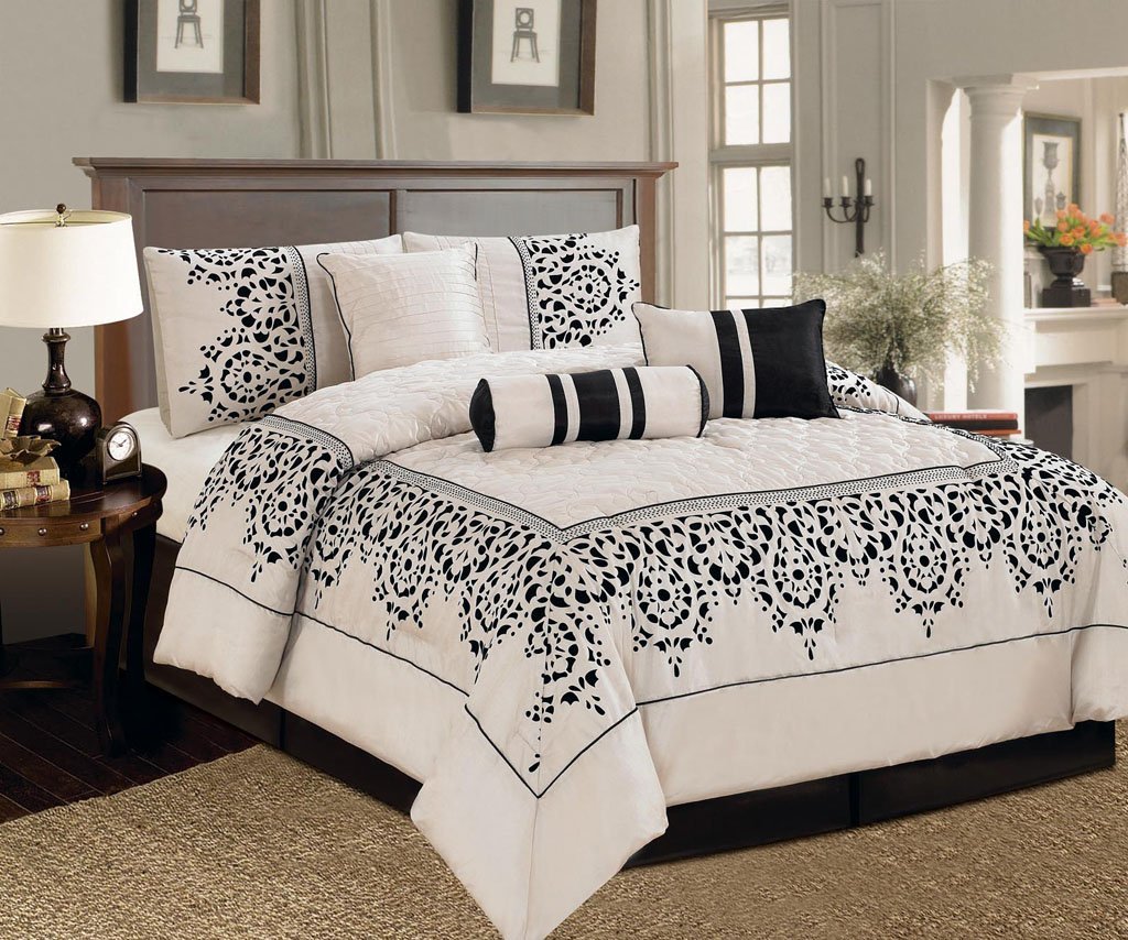 Black and Ivory Comforter & Bedding Sets