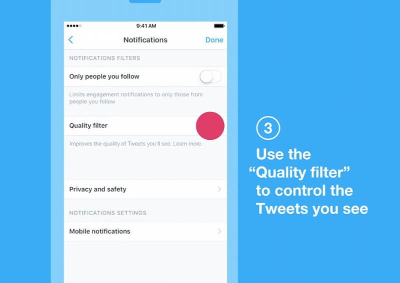 Filtering quality. Filtering quality