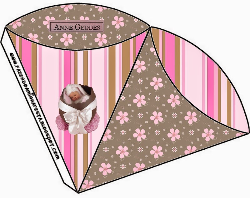 Anne Geddes para Pascua: Cajas de Bebes para Imprimir Gratis. Free Printable Cone Box.