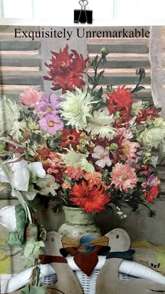 Thrift Store Floral Painting