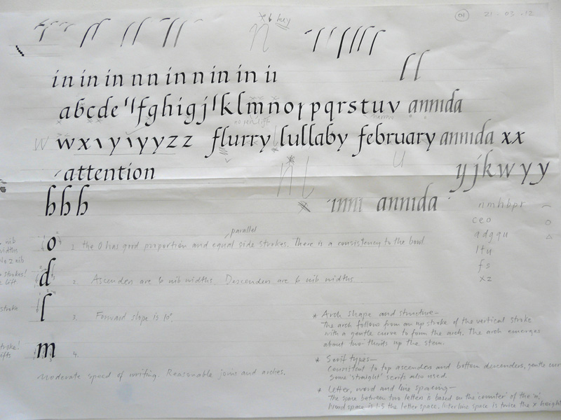 Tales from the Enchanter: Foundation Degree in Calligraphy / Term 3 week #1