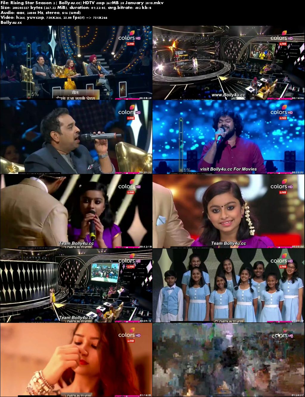 Rising Star Season 2 HDTV 480p 250MB 28 January 2018 Download