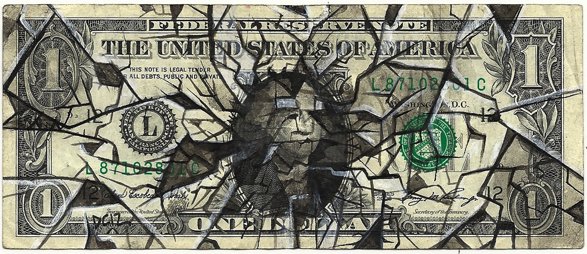 The Art of Donovan Clark Money Art 2. An art project by Donovan Clark