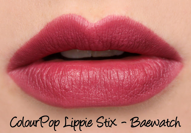 ColourPop Lippie Stix - Baewatch Swatches & Review