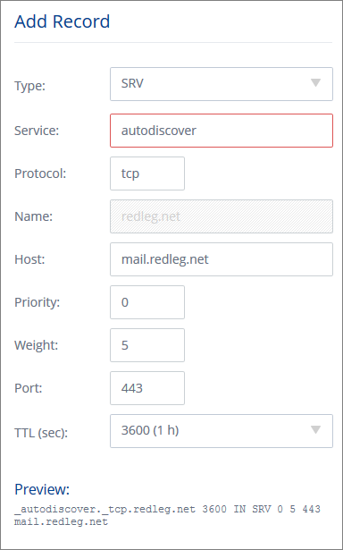 1&1 finally allow SRV records in the DNS