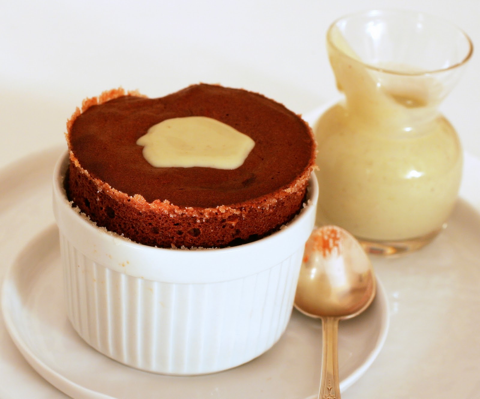 Tish Boyle Sweet Dreams Warm Chocolate Soufflé with Pistachio Crème