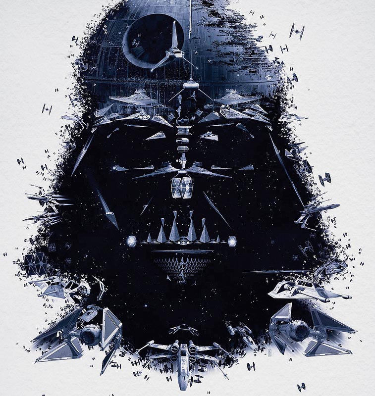 Vader exhibition poster for Star Wars Identities