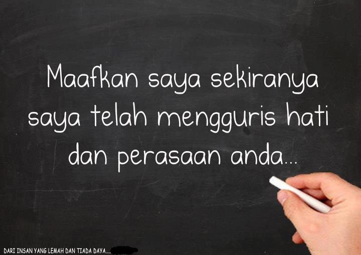Maafkan saya Maafkan saya