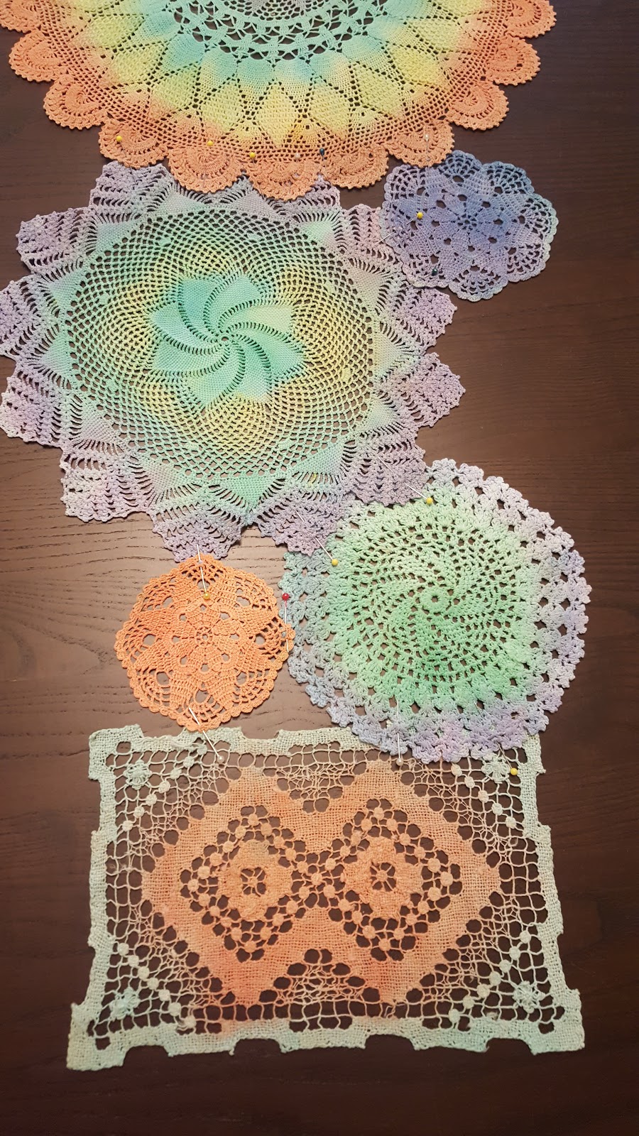 Dyed Vintage Doily Table Runner So Much To Make