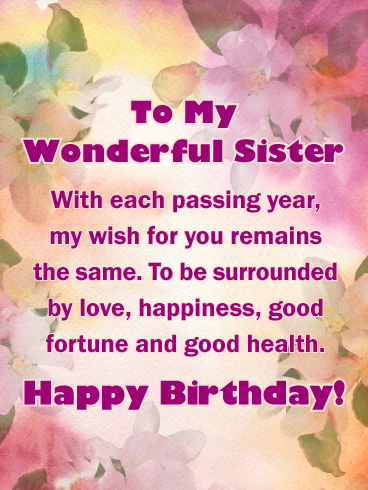 175+ Best Happy Birthday to Sister Messages, Greetings, Quotes & Wishes ...