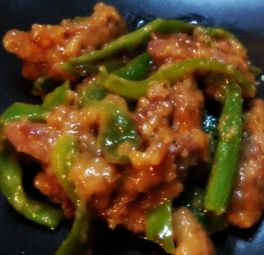 ternera con pimientos estilo chino