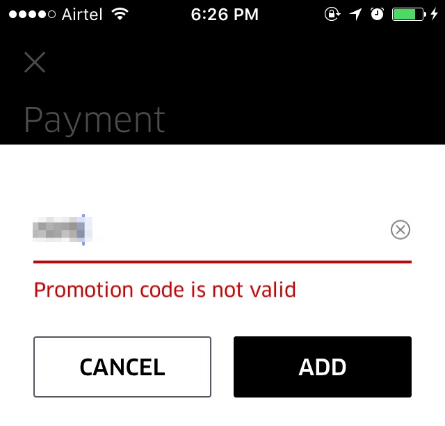 How to check validity of a Uber referral code