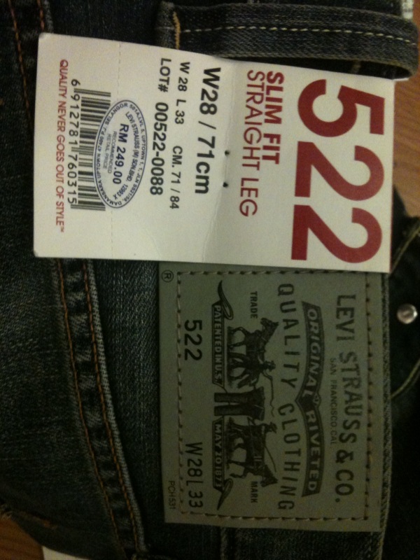 levi 522 fit