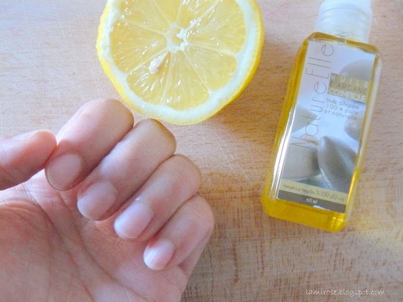 Lamirose: Huile d'Argan et citron pour les ongles