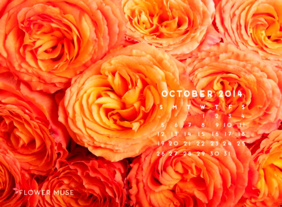 October 2014 Calendar Flower Muse Blog October 2014 Calendar Flower Muse Blog