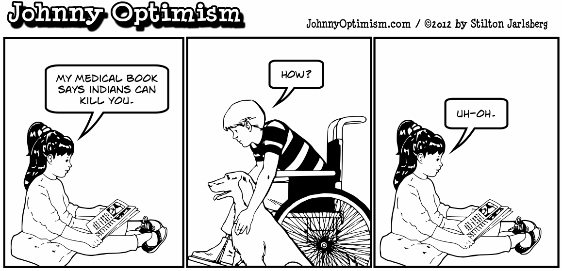 johnny optimism, johnnyoptimism, medical humor, sick humor, sick jokes, medical jokes, stilton jarlsberg,wheelchair, medical book