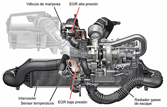 Mecánicos: Recirculación de de escape doble