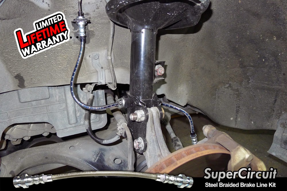 SUPERCIRCUIT Steel Braided Brake Lines Kia Optima (MG) Steel Braided