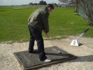 Richard pitching on hole 2 at the Southsea Golf Links
