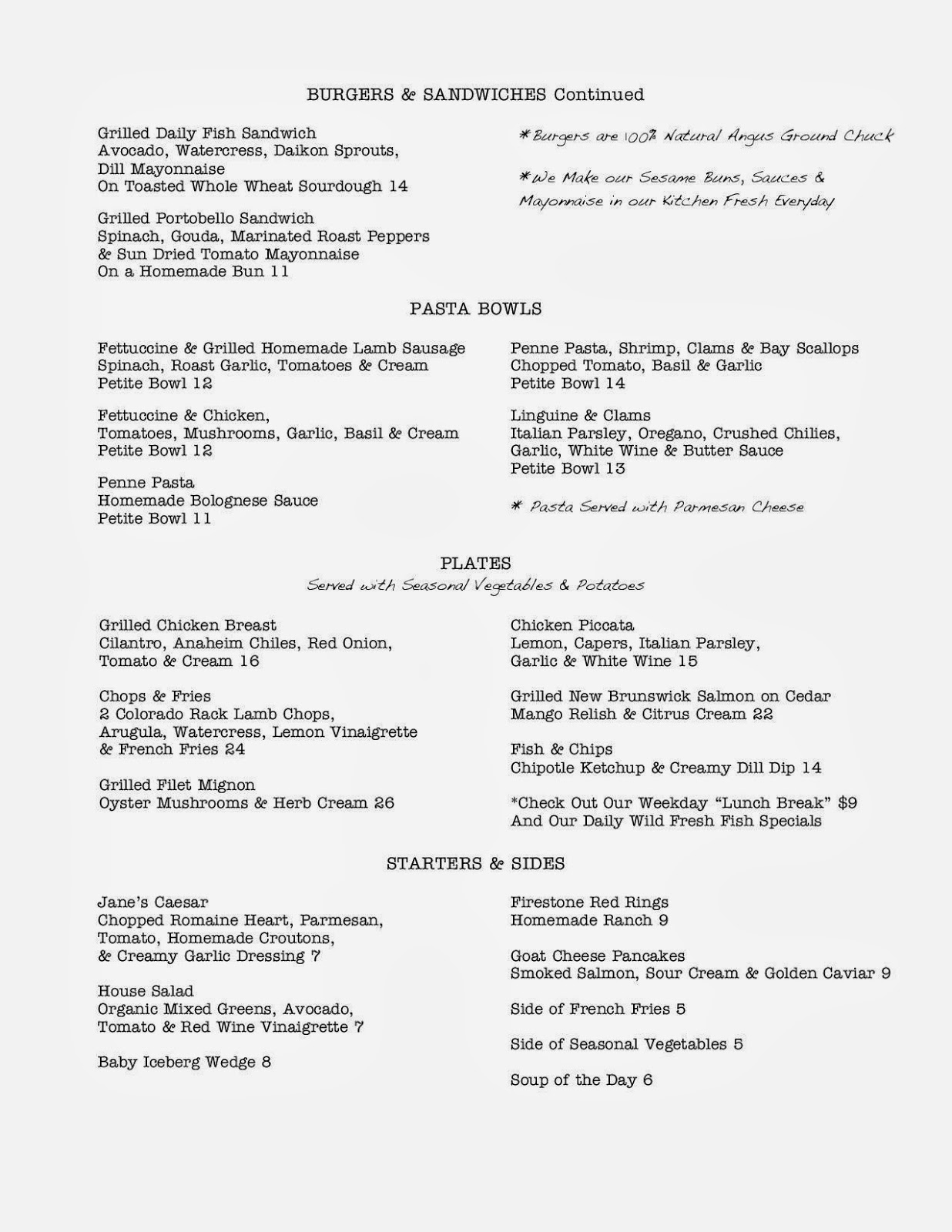 Jane Restaurant Santa Barbara Ca Menu Jane Restaurant Santa Barbara Ca Menu