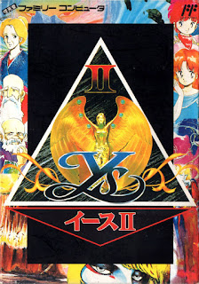 Portada del cartucho de Ys II: Ancient Ys Vanished: The Final Chapter (Advance Communication, 1990, NES)