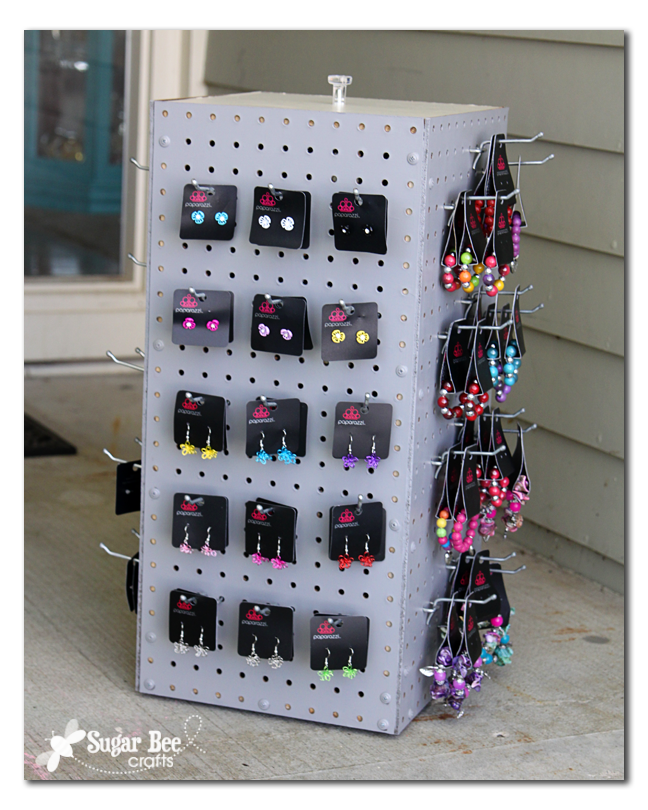 DIY Rotating Display Rack  How to Make a Pegboard Spinning Jewelry Rack
