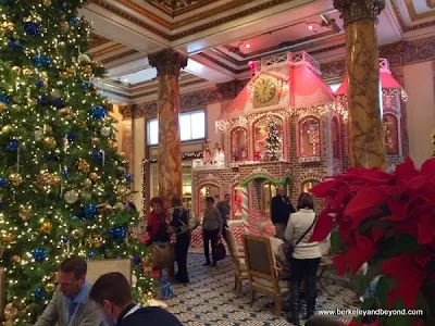 2-story gingerbread house at the Fairmont Hotel in San Francisco