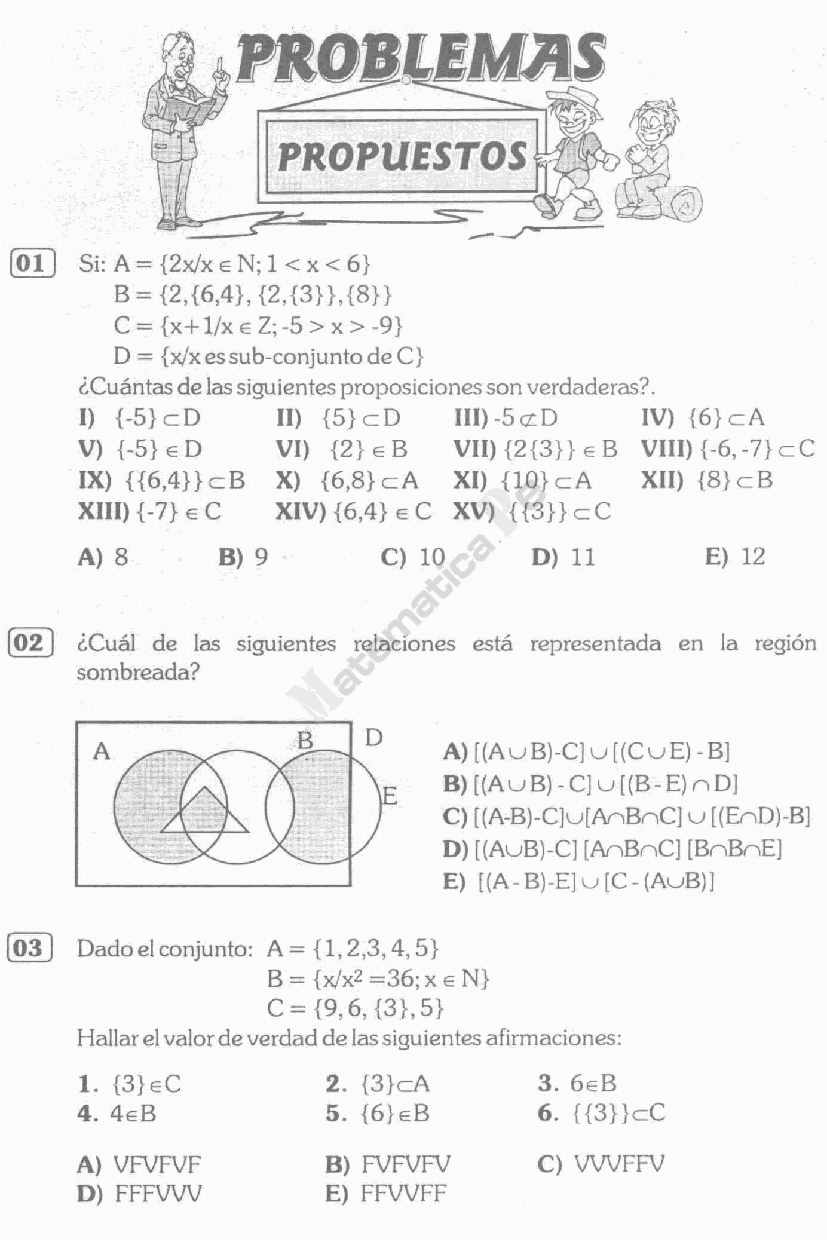 TEORÍA DE CONJUNTOS EJEMPLOS Y EJERCICIOS RESUELTOS DE SECUNDARIA Y ...