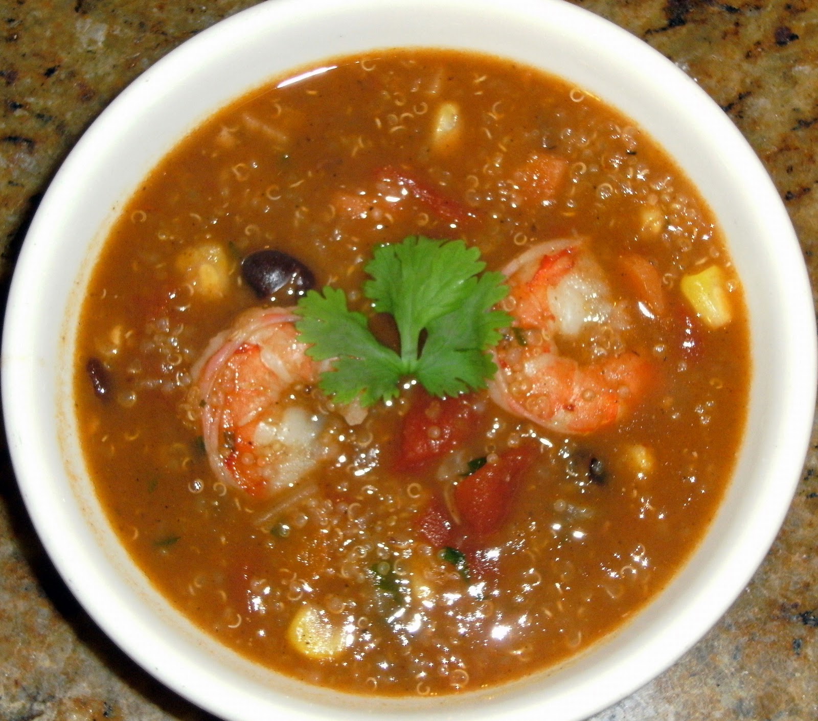 ¡Bye Bye Pounds! Spicy Quinoa Shrimp Soup