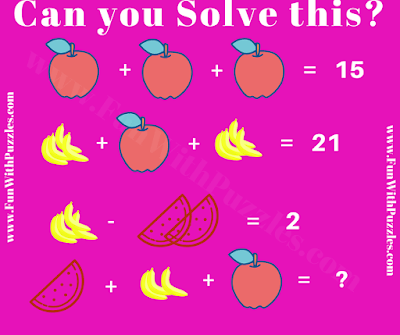 Algebra Problem: Picture Maths Puzzle for School Students