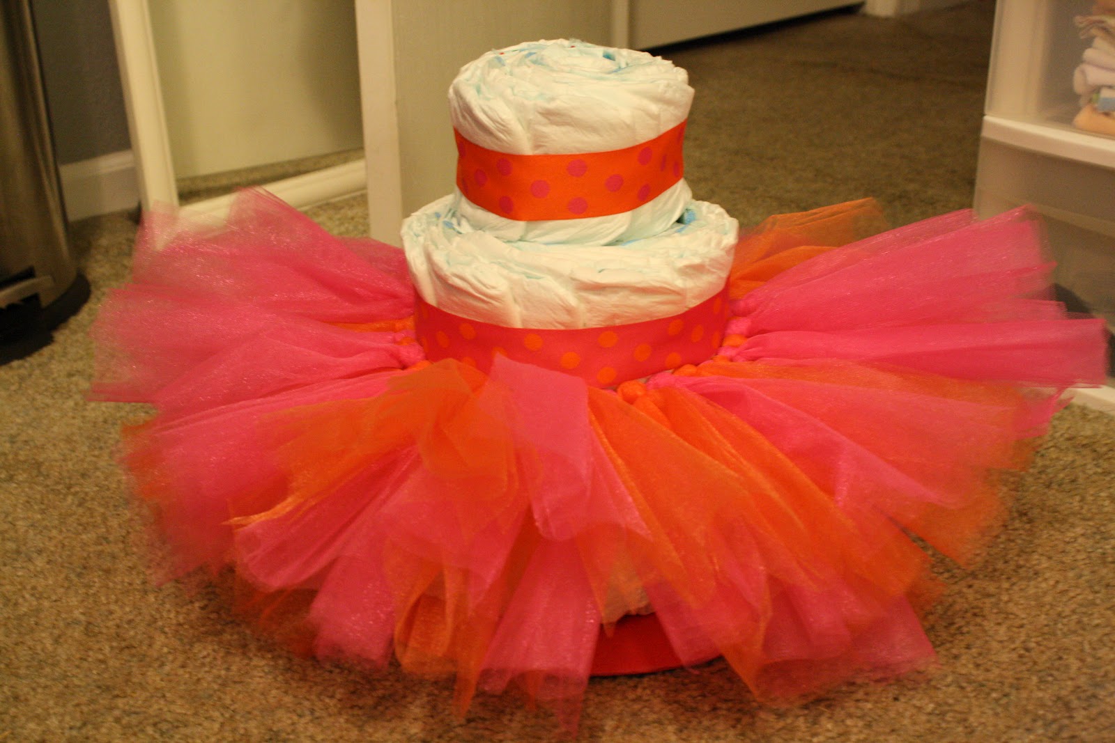 For a Rainy Day Tutu Diaper Cake