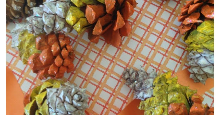 GUEST POST - Make an Easy Rustic Halloween Garland with Painted Pinecones