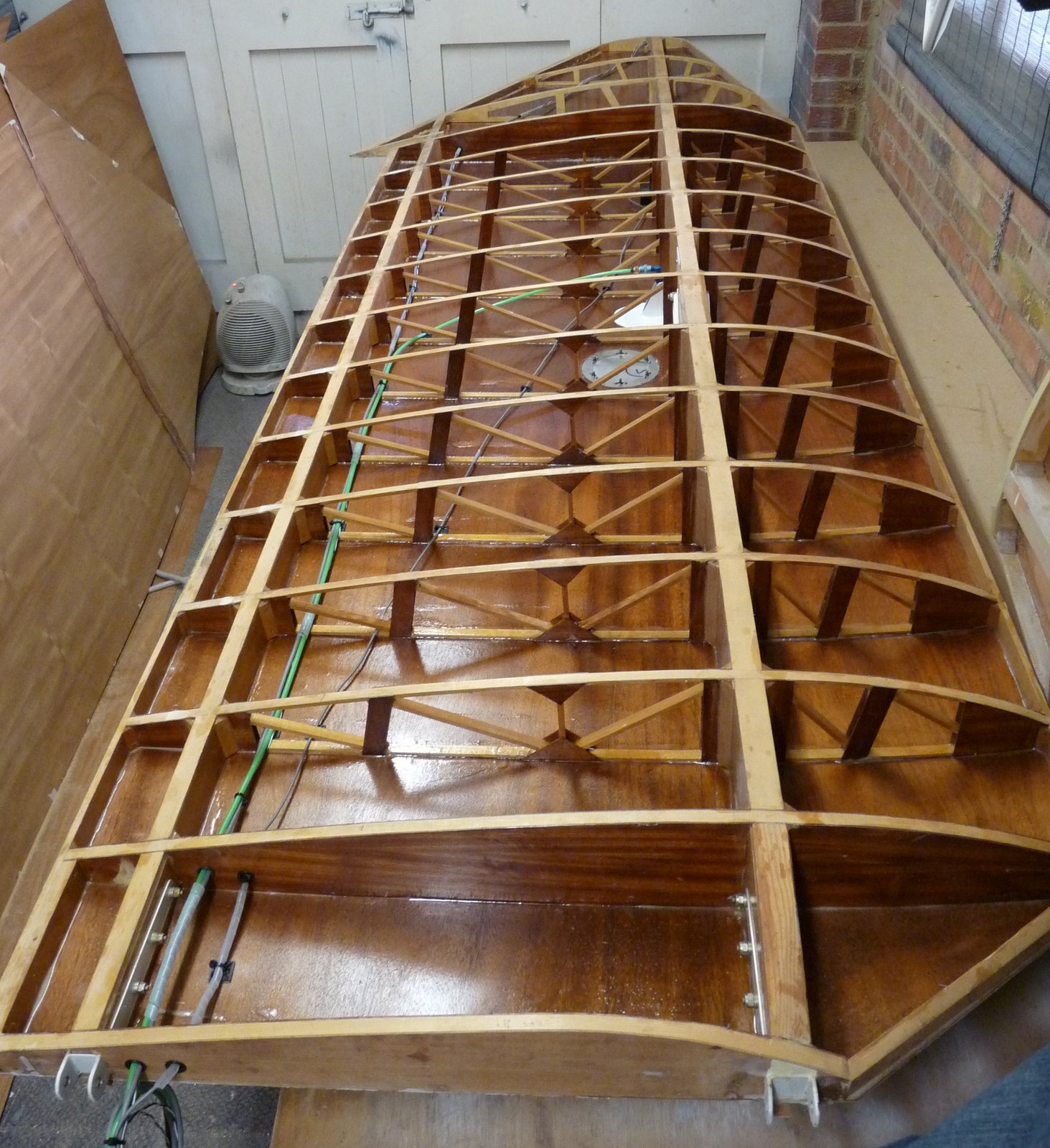 Tailwind Build 11th January 2013 Left wing plumbing and wiring